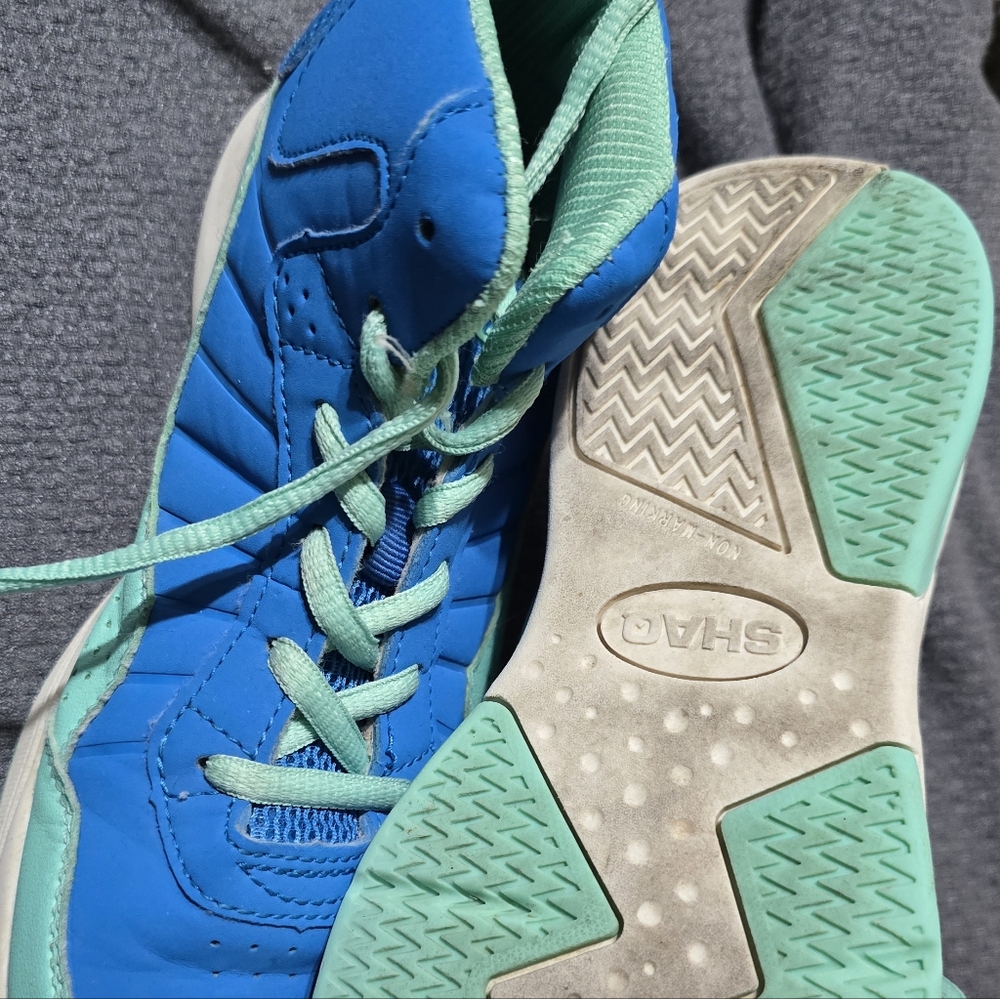 SHAQ Kids' Vibrant Blue and Mint Sneakers